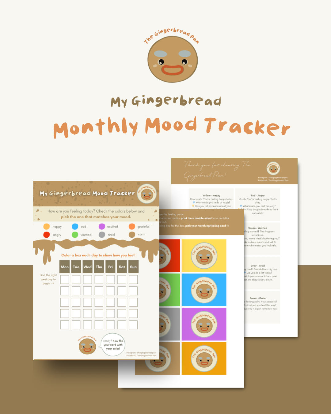 My Gingerbread Monthly Mood Tracker