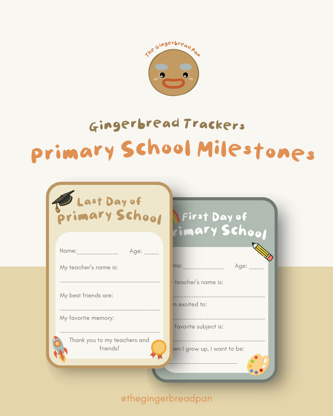 Milestone Gingerbread Trackers - Free Printable Memory Sheets