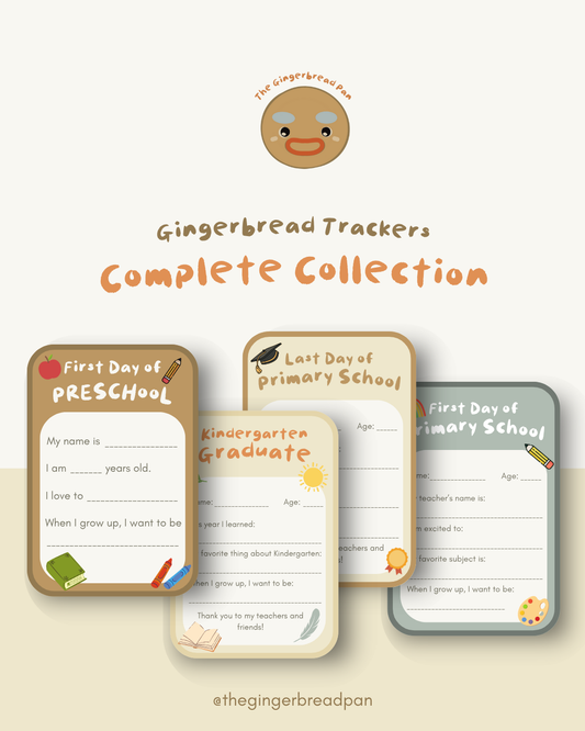 Milestone Gingerbread Trackers - Free Printable Memory Sheets