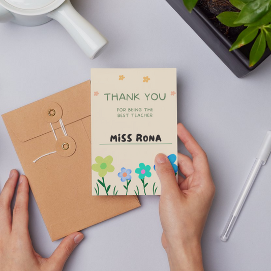 Printable Flower Teacher Appreciation Card