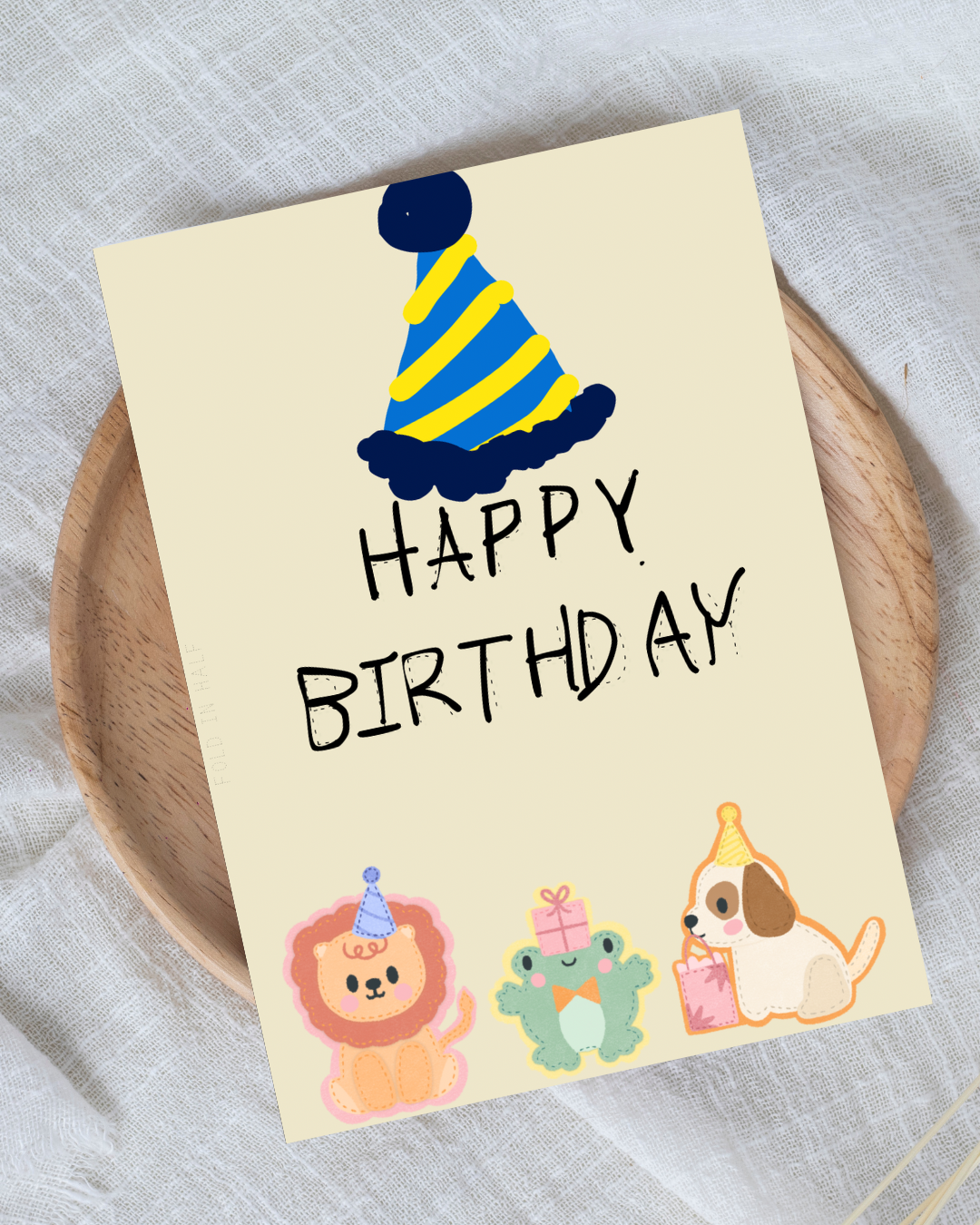 “Create Your Party Hat” Birthday Card