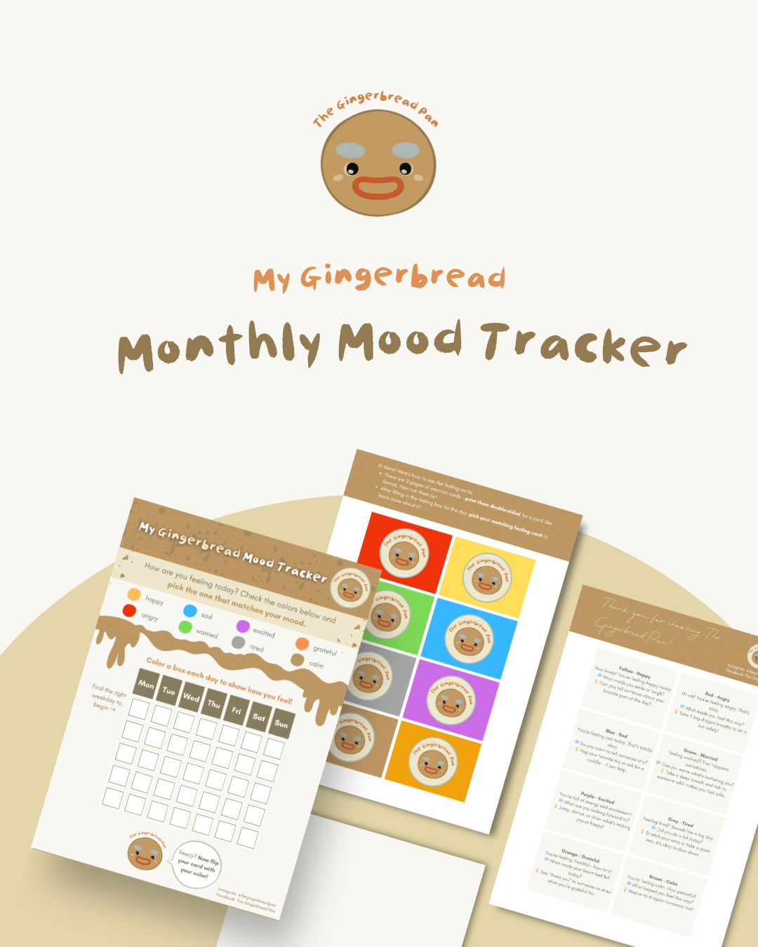 My Gingerbread Monthly Mood Tracker